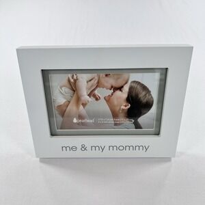 Pearhead Me & My Mommy Picture Frame, Baby Keepsake, White, NEW 5.75x7.4 For 4x6